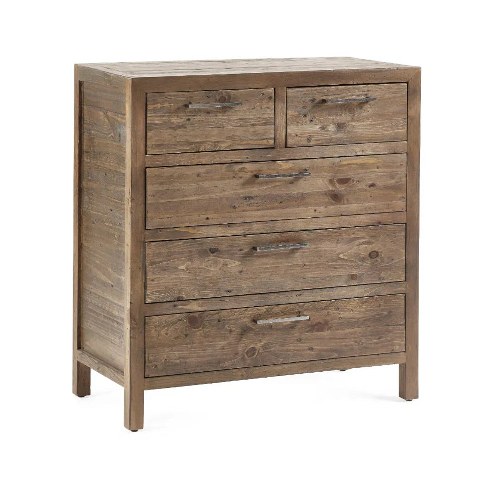 Barnes Pine Wood Chest of Drawers | 5 Drawers